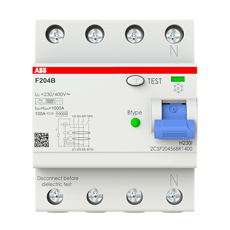 เบรคเกอร์กันไฟดูด 25 แอมป์ 4 โพล ABB RCCB F204 B-25/0.03 (Type B)_2